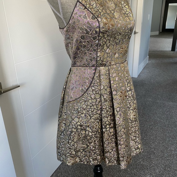 Metallic Halter Dress by Copperative - Picture 3 of 8